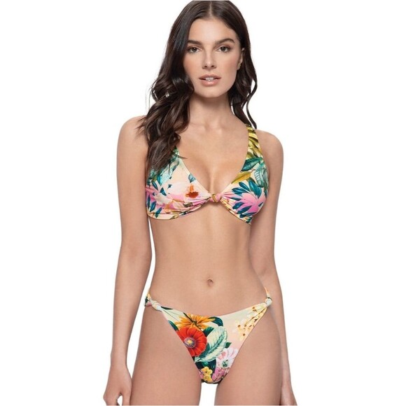 PQ SWIM Set - Reversible Drew Knot Top and Bottoms Sz M NWT - Picture 2 of 9